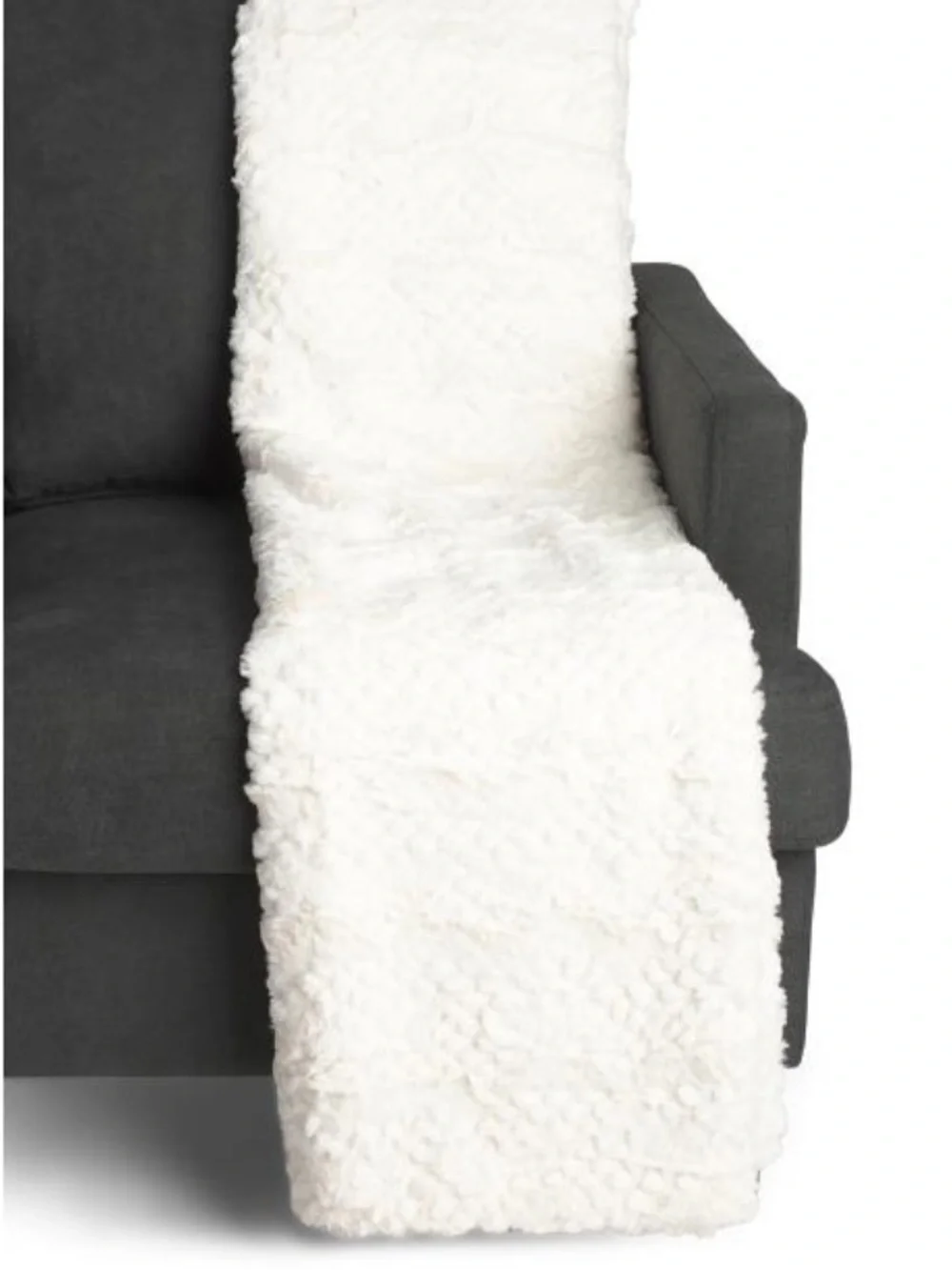 Rachel Zoe Faux Fur Throw - White
